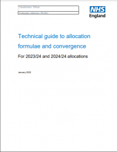 Technical guide to allocation formulae and convergence for 2023/24 to 2024/25 revenue allocations